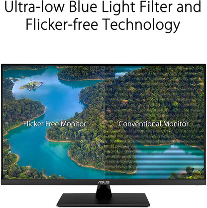 31.5” 2K Monitor (VP32AQ) - WQHD (2560 X 1440), IPS, 100% Srgb, HDR10, 75Hz, Speakers, Adaptive-Sync/Freesync, Low Blue Light, Eye Care, VESA Mountable, Frameless, Displayport, HDMI, Tilt